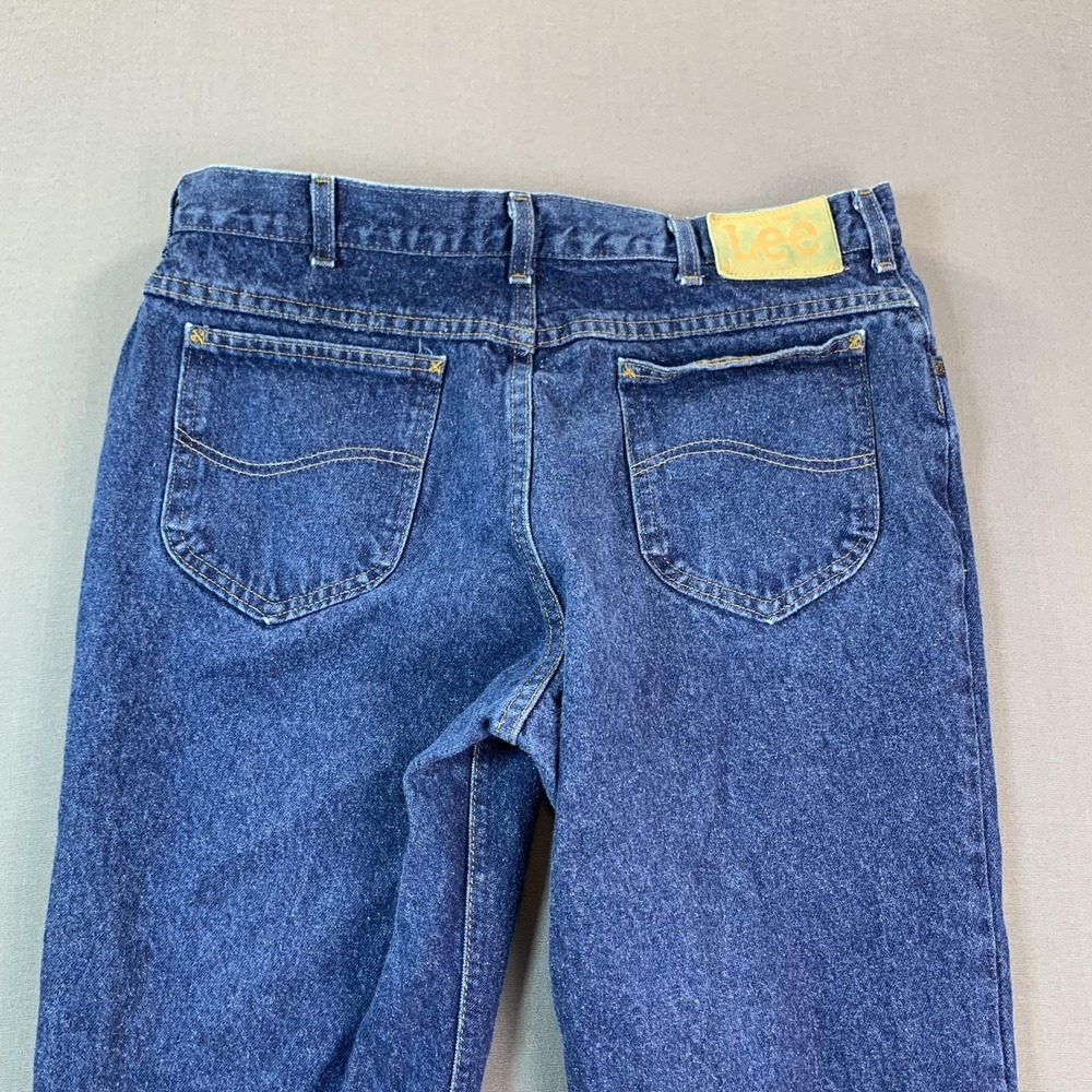 Vintage Lee Jeans Mens 38 (Fits 36x30) Blue Denim Straight Leg USA Workwear 90s - Picture 9 of 16